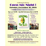 Dec. 30 Open Mic Flyer Invitation